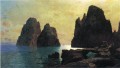 El paisaje de las Rocas Faraglioni Luminismo William Stanley Haseltine